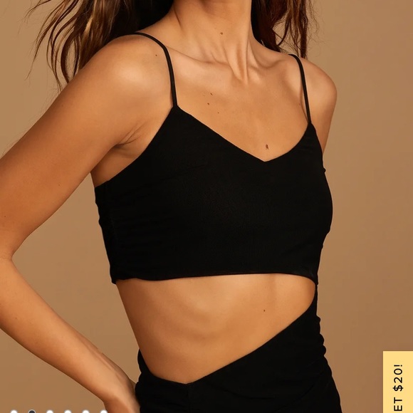 Lulus black ruched cut out body con dress - Picture 5 of 5